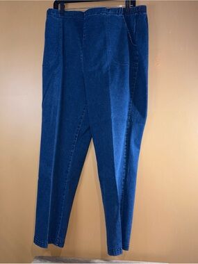 HC813 REAL SIZE Womens jeans blue denim with pockets well made XL